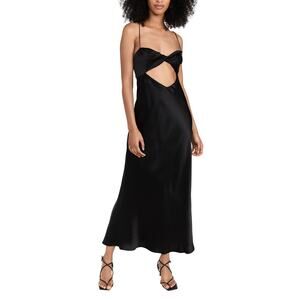 Shopbop Sleek Black Twist Bandeau Cutout Dress Size 0
